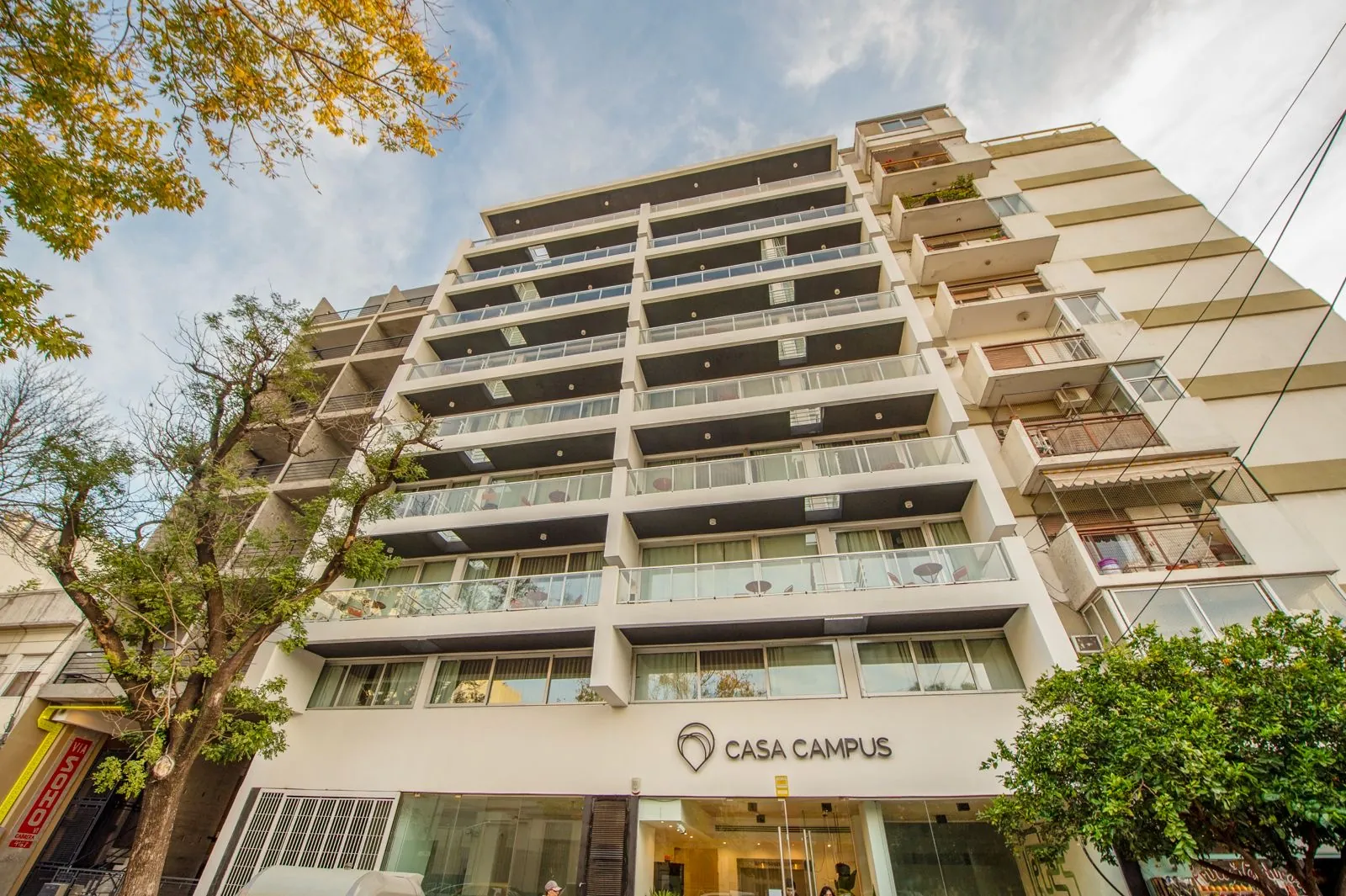 Fachada del edificio Casa Campus Cabrera en Palermo