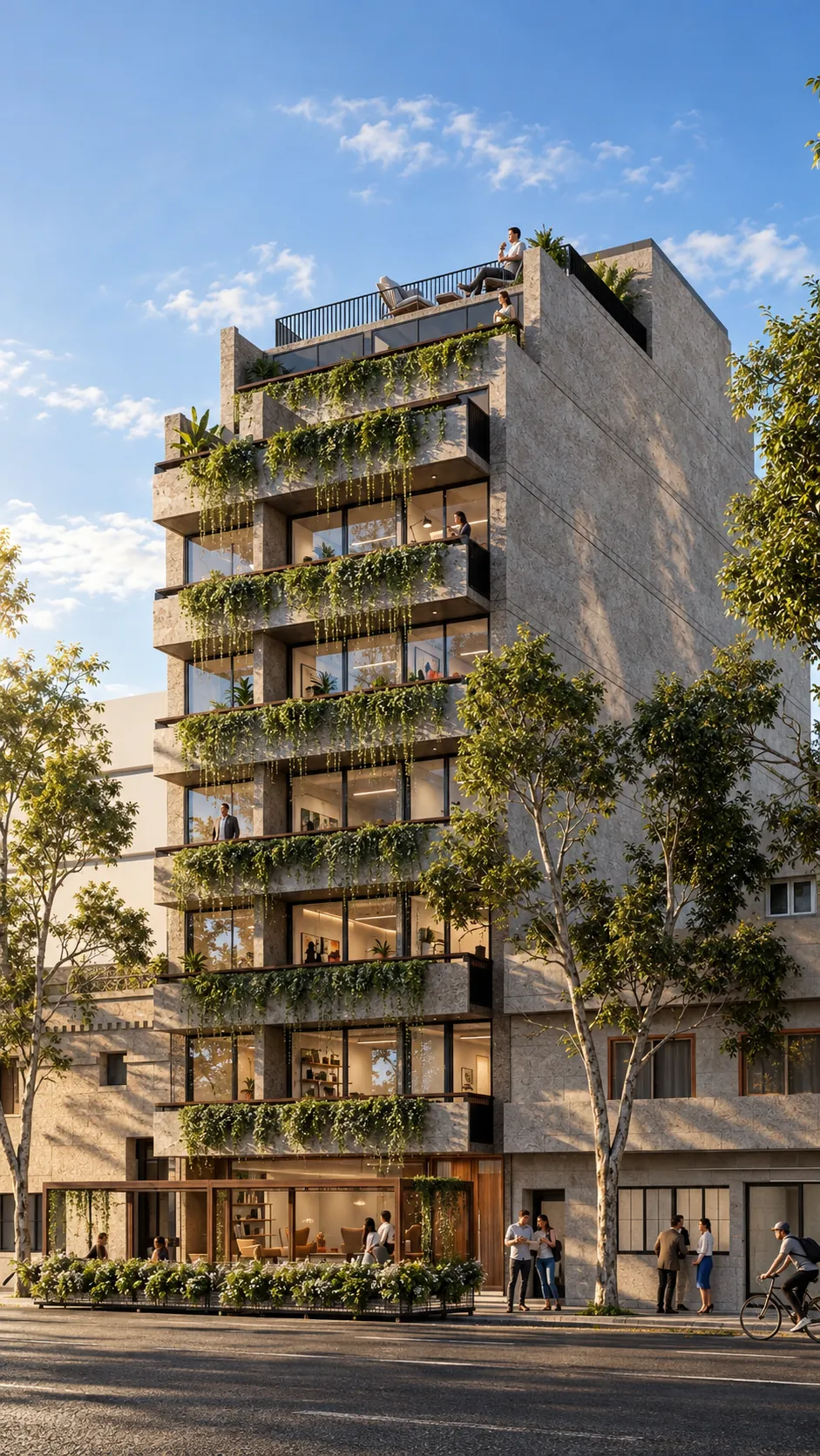 Render vertical de la fachada de Humboldt 1846